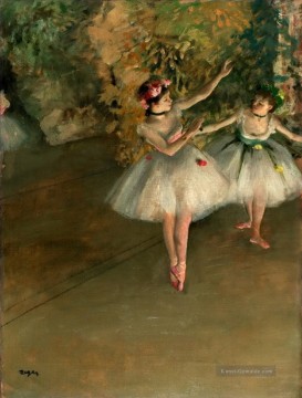 Zwei Tänzerinnen auf der Bühne Edgar Degas Ölgemälde
